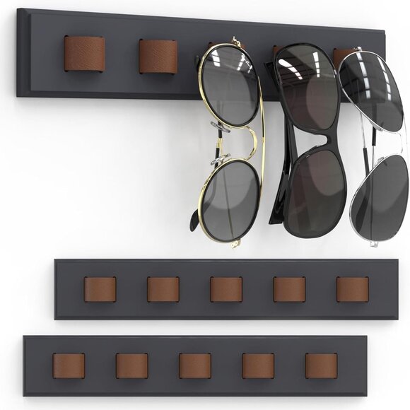 ACOCOFE Wall Mounted Sunglasses Holder Organizer Display Green Black NEW - Picture 2 of 10